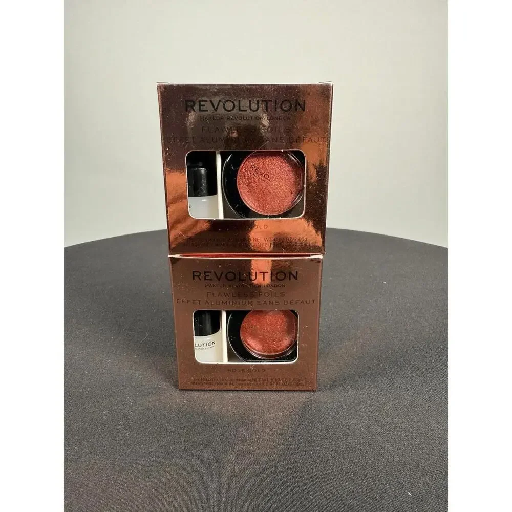 2 Pack Makeup Revolution London Flawless Foils Rose Gold SEALED